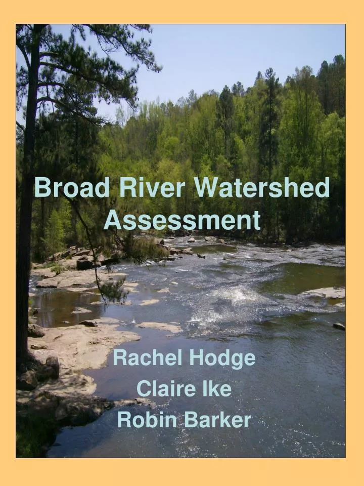 broad river watershed assessment n.