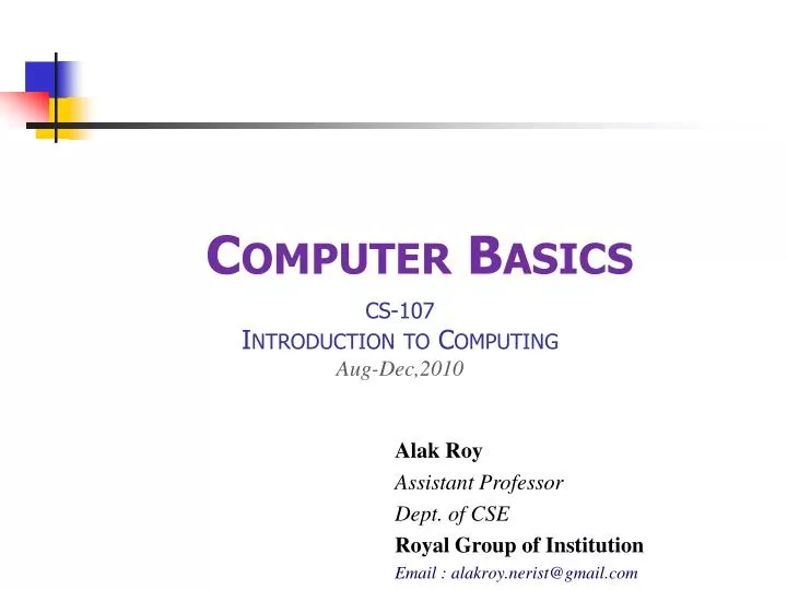 PPT - Computer Basics PowerPoint Presentation, free download - ID:4894858