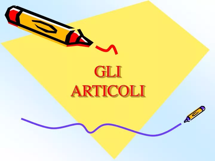 Ppt Gli Articoli Powerpoint Presentation Free Download Id