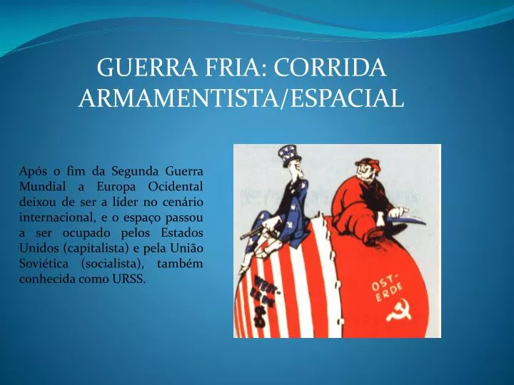 PPT GUERRA FRIA CORRIDA ARMAMENTISTA ESPACIAL PowerPoint
