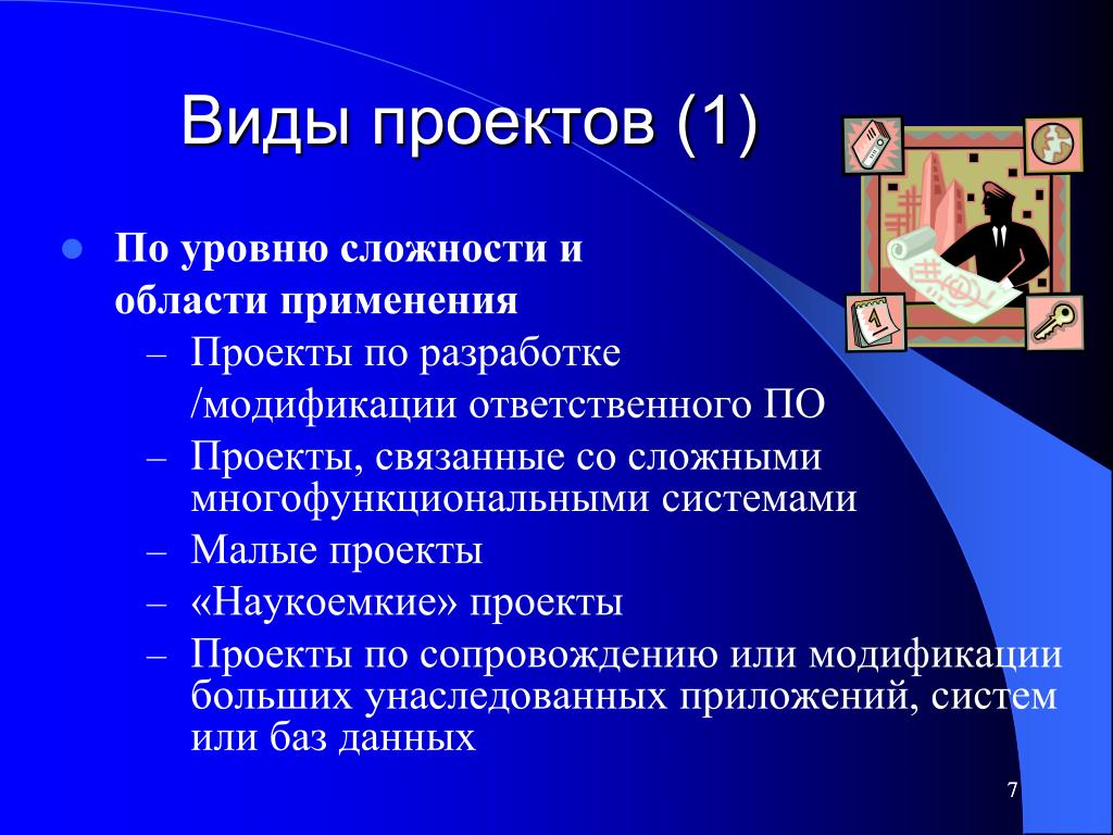 Виды и уровни проектов