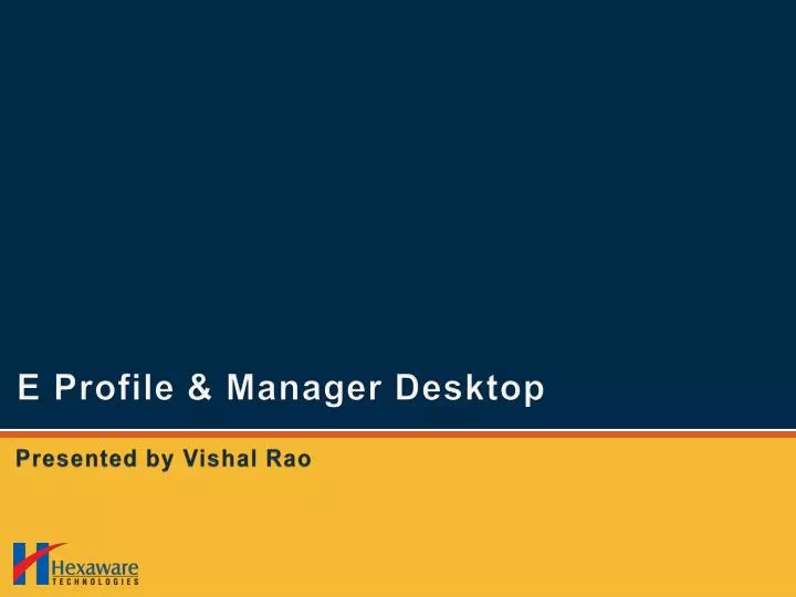 e profile manager desktop n.