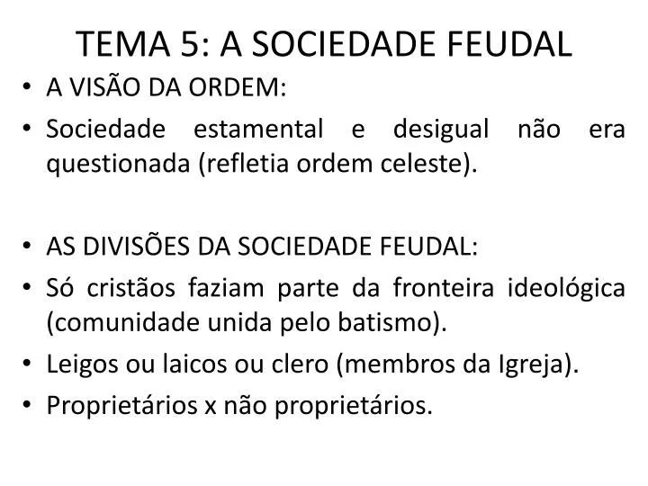 tema 5 a sociedade feudal n.