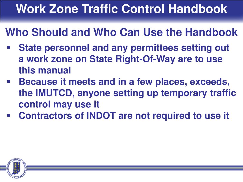 PPT - 2011 Road School Work Zone Traffic Control Handbook