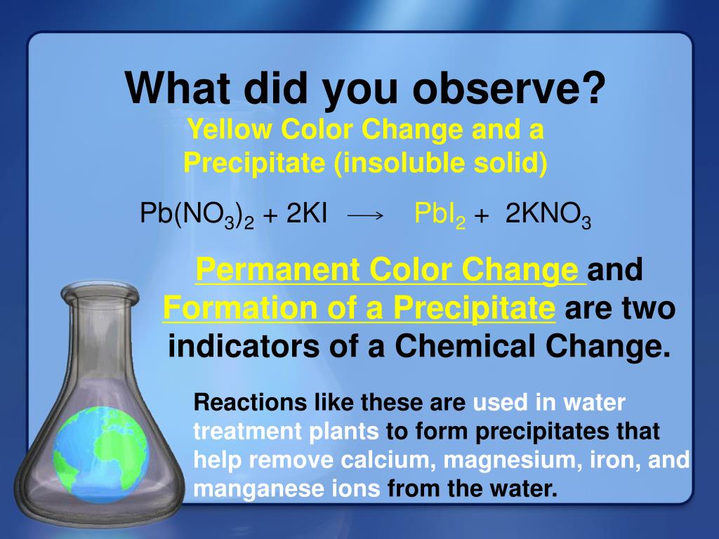 PPT 5 Indicators of a Chemical Change PowerPoint Presentation, free