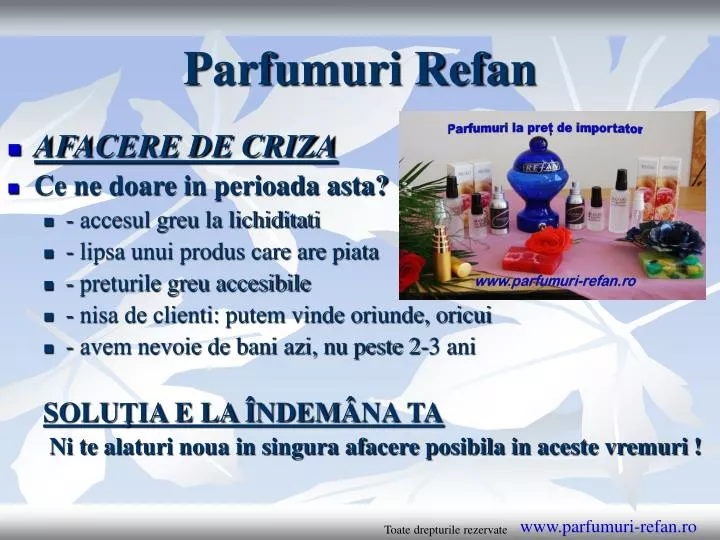 Ppt Parfumuri Refan Powerpoint Presentation Id4902947