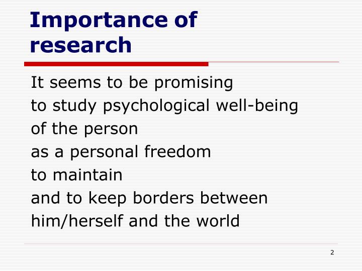 importance of research importance of research