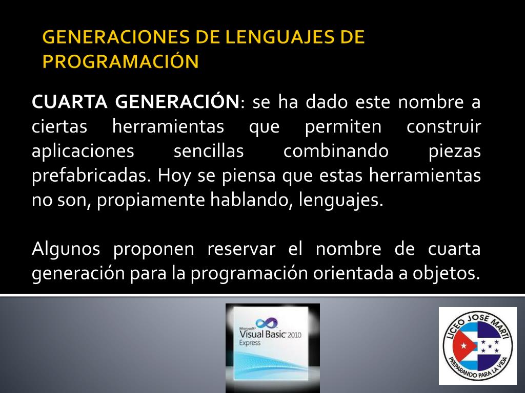 PPT - GENERACIONES DE LENGUAJES DE PROGRAMACIÓN PowerPoint Presentation -  ID:4905282