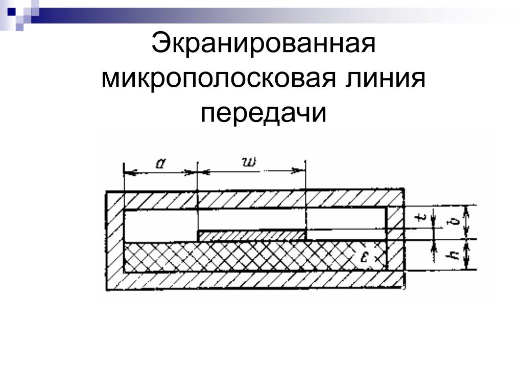 Микрополосковая линия на схеме