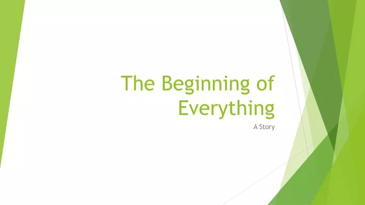 the beginning of everything n.