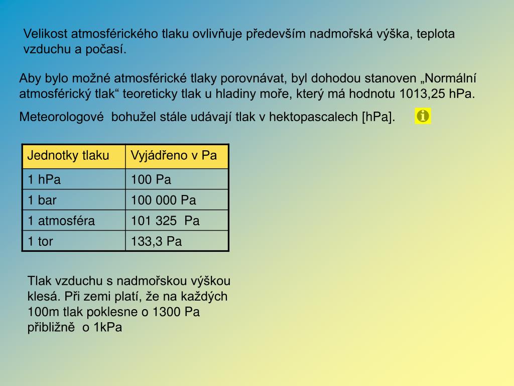 PPT - Atmosférický tlak PowerPoint Presentation, free download - ID:4906371
