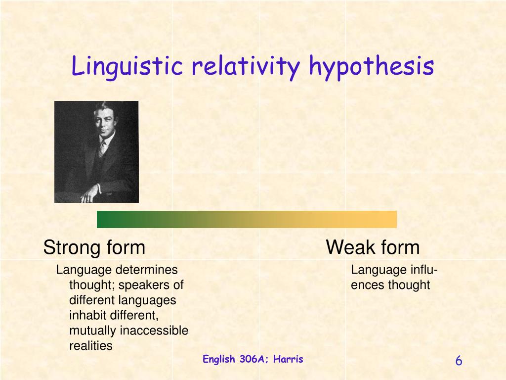 hypothesis of linguistic relativity used in a sentence