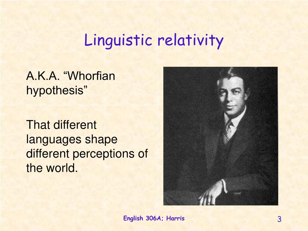describe the hypothesis of linguistic relativity