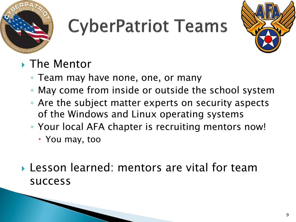 PPT - Introduction To The Air Force Association’s CyberPatriot ...