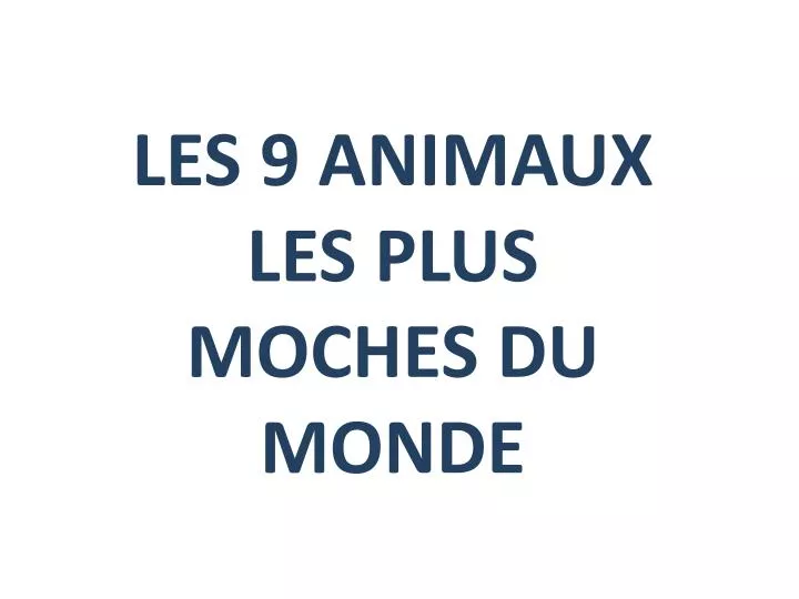 Ppt Les 9 Animaux Les Plus Moches Du Monde Powerpoint Presentation Free Download Id