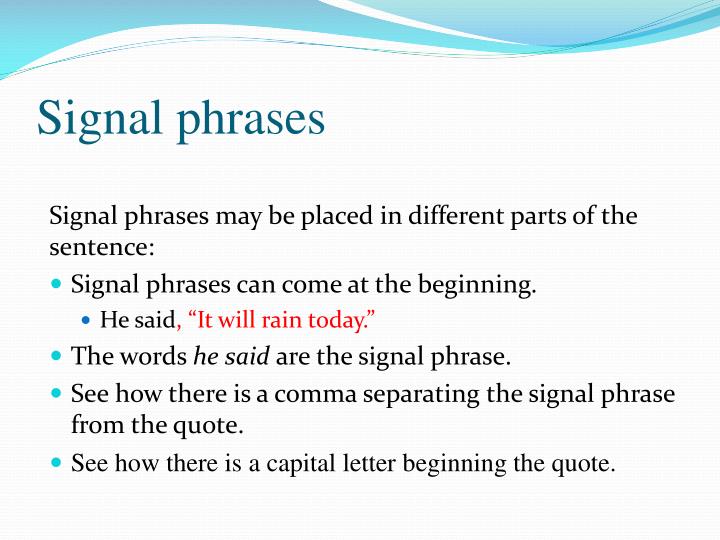 signal phrase examples signal phrase examples