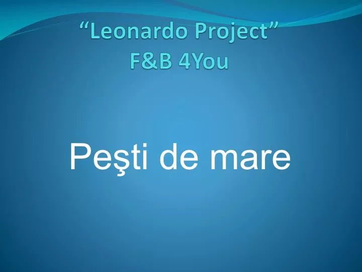 leonardo project f b 4you n.