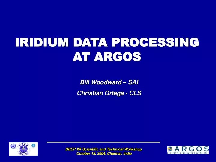 PPT - IRIDIUM DATA PROCESSING AT ARGOS PowerPoint Presentation, free ...