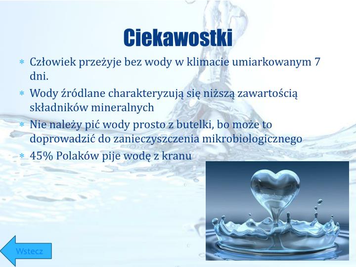 PPT - Woda zdrowia doda, wiem co pij? PowerPoint Presentation - ID:4913428