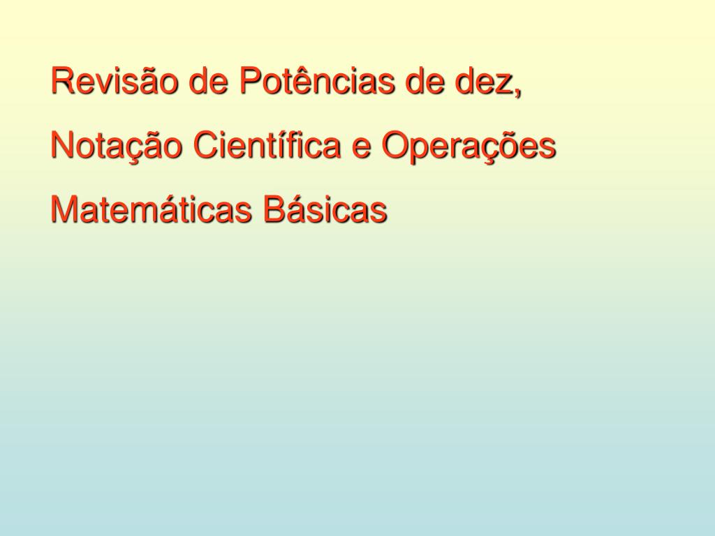 Operações com potências