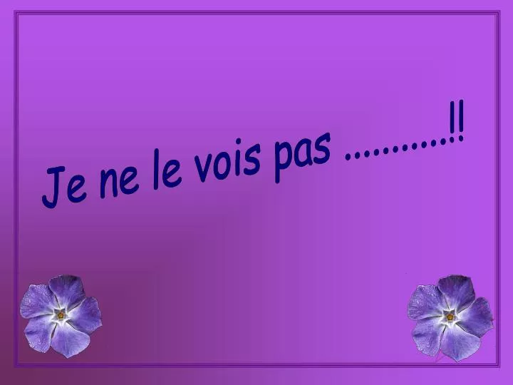 PPT Je ne le vois pas........!! PowerPoint Presentation, free download ID4917176