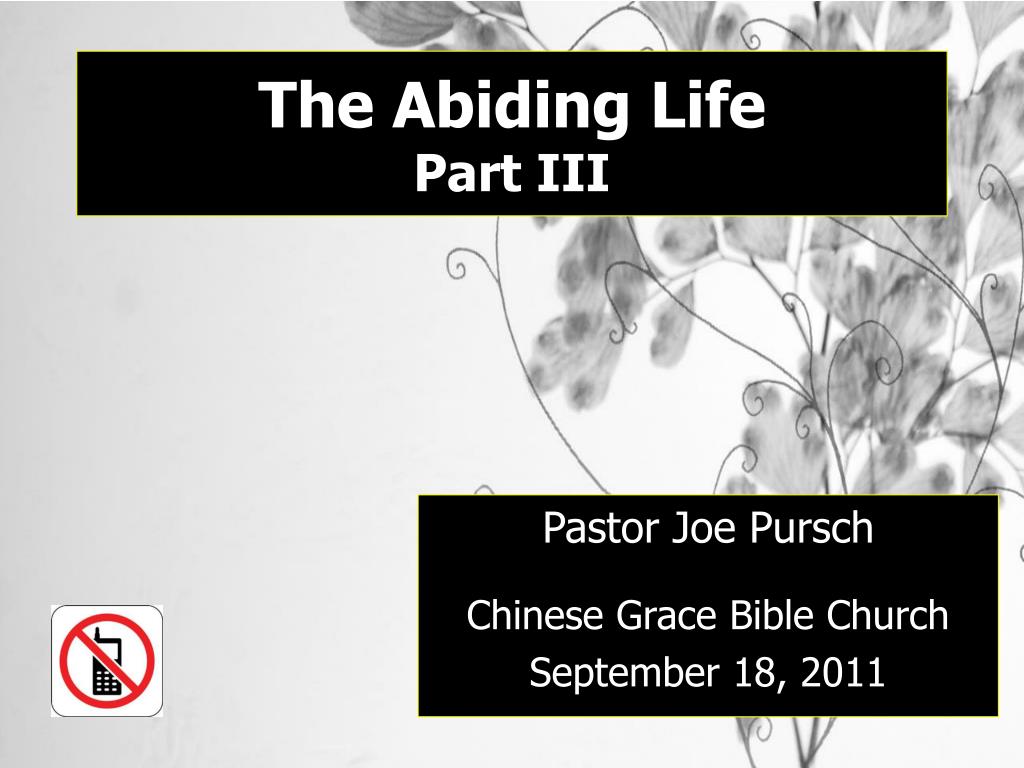 Ppt The Abiding Life Part Iii Powerpoint Presentation Free Download