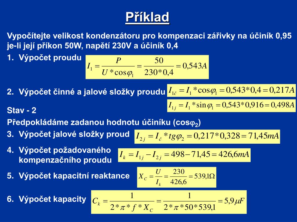 PPT - Základy elektrotechniky Kompenzace PowerPoint Presentation, free  download - ID:4918211