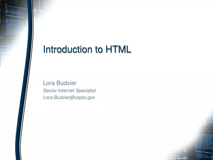 introduction html ppt