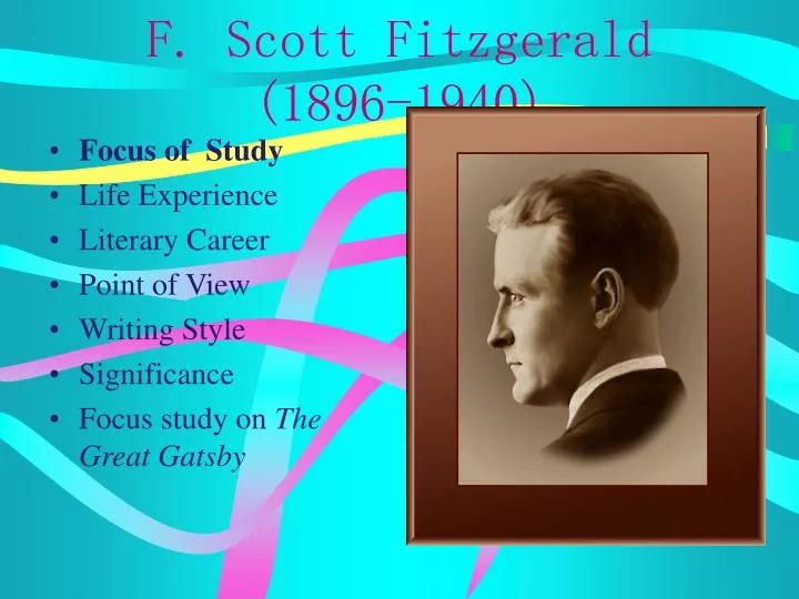 f scott fitzgerald 1896 1940 n.