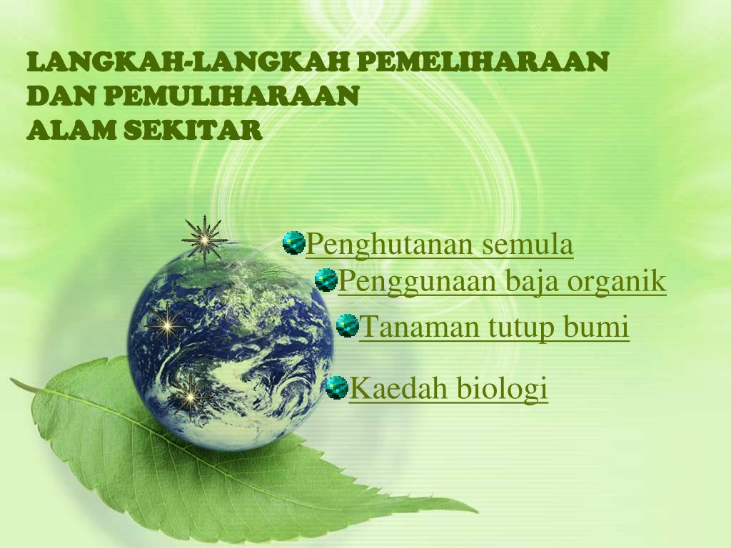 pemuliharaan dan pemeliharaan alam sekitar