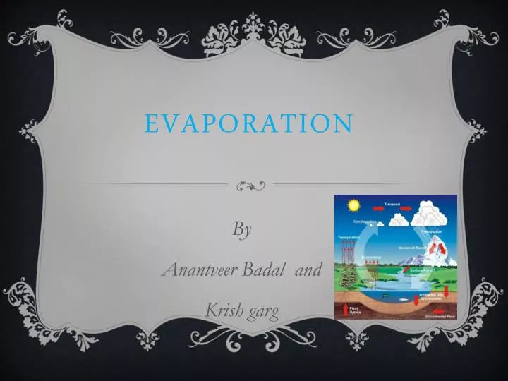 evaporation n.