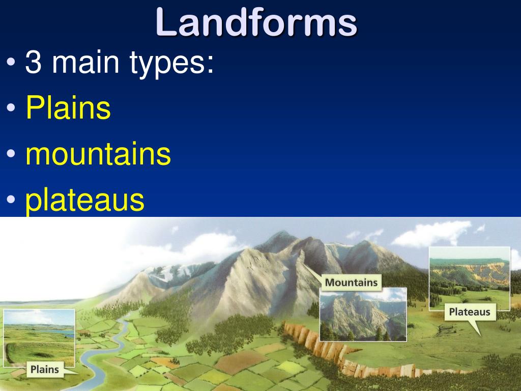 diffrent landform in the northern cascadea