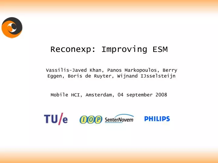 reconexp improving esm n.
