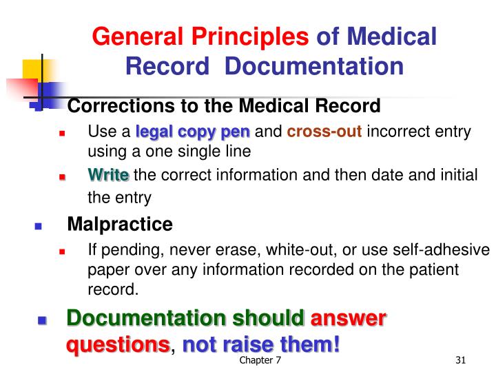 PPT Documentation and the Medical Record PowerPoint Presentation ID