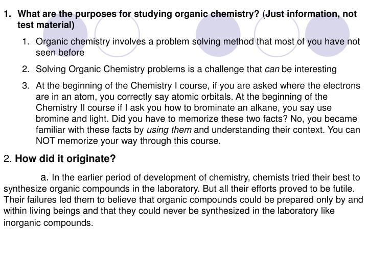 what have you learned in organic chemistry essay