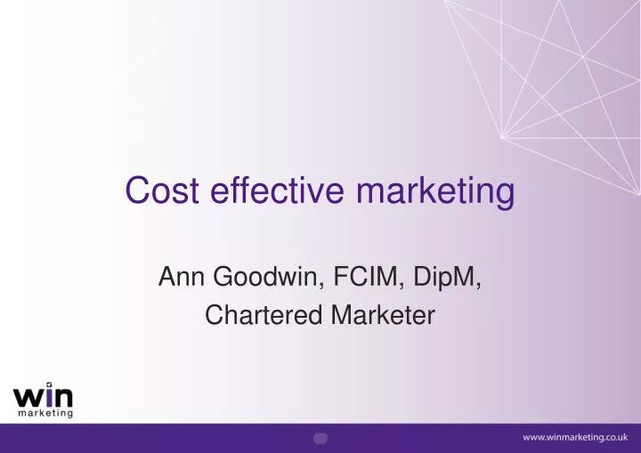 cost effective marketing n.