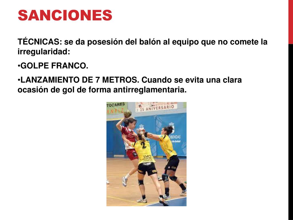 acoso Bandido Joven PPT - BALONMANO PowerPoint Presentation, free download - ID:4921388