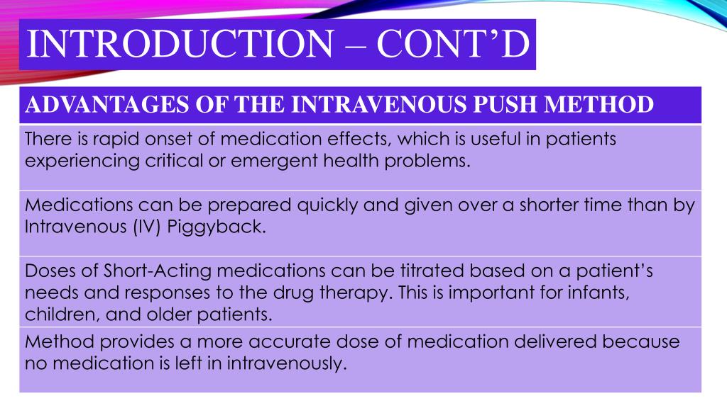 PPT - NUR 141 SKILL 22-5 ADMINISTERING MEDICATIONS BY INTRAVENOUS BOLUS ...