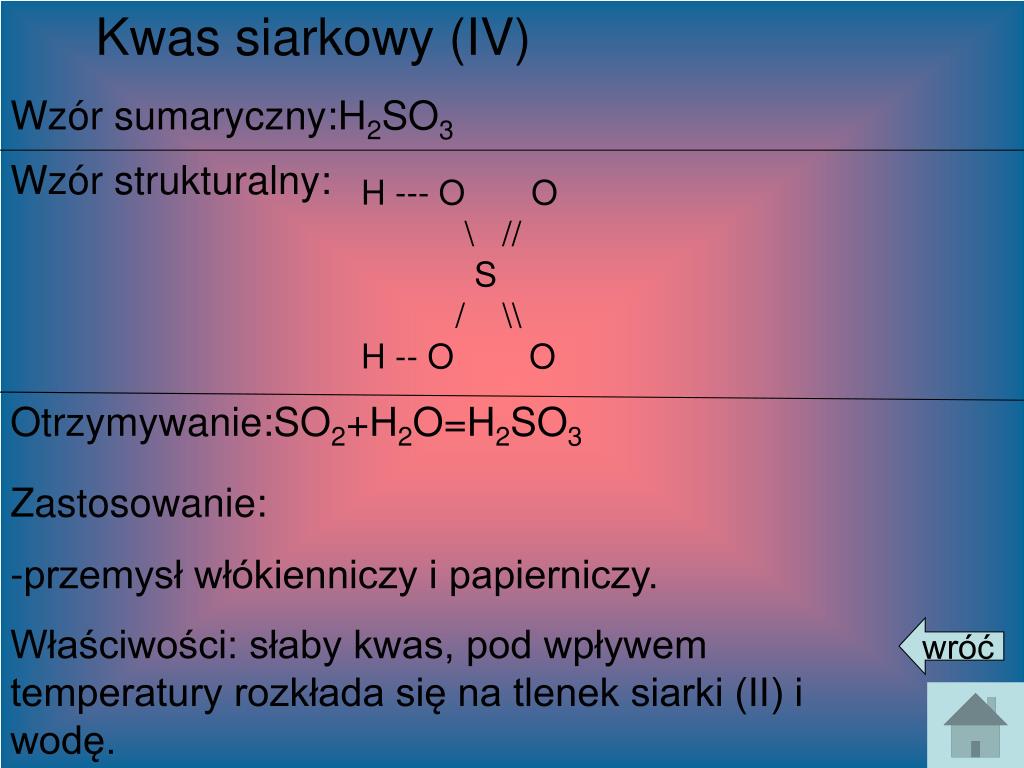 Kwas Siarkowy 6 Reszta Kwasowa PPT - Chemia-Kwasy PowerPoint Presentation, free download - ID:4922200