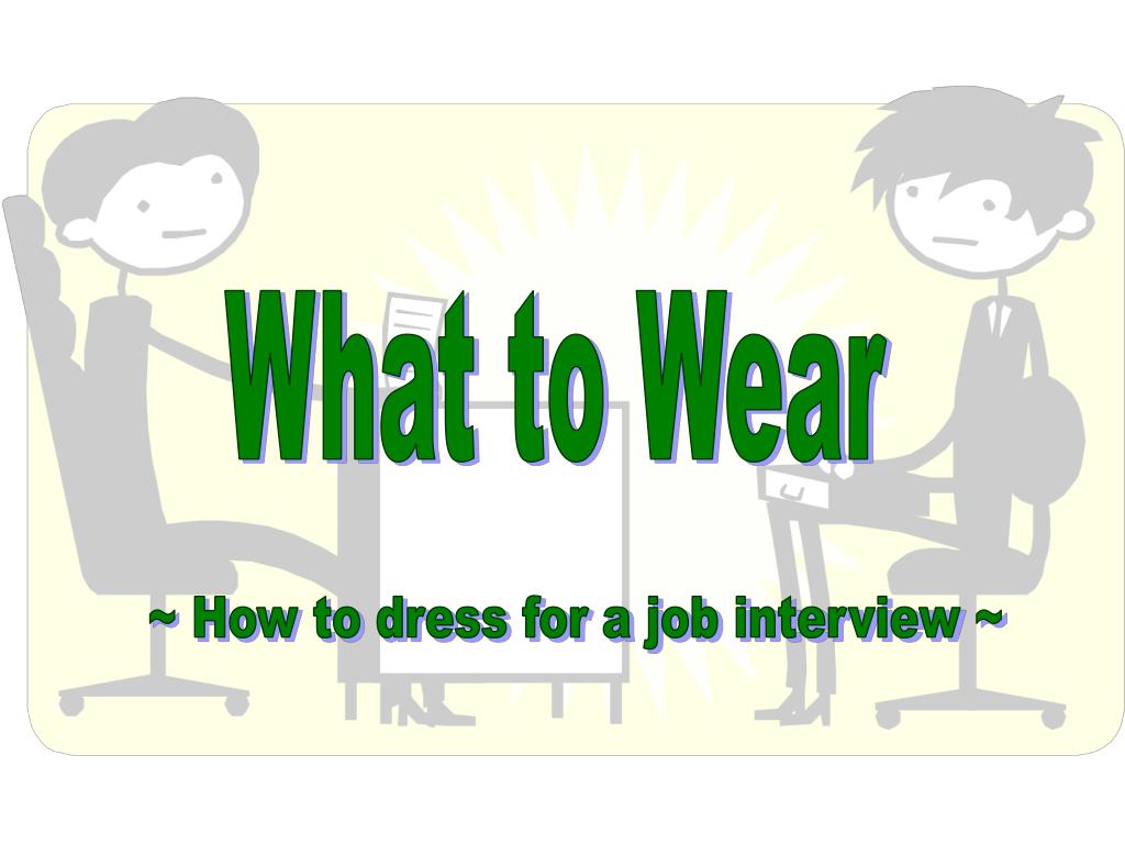 job interview attire cartoon