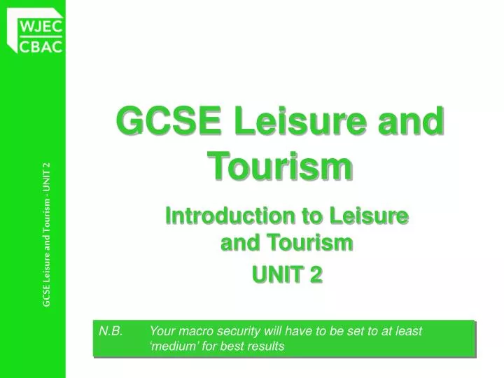 gcse leisure and tourism n.