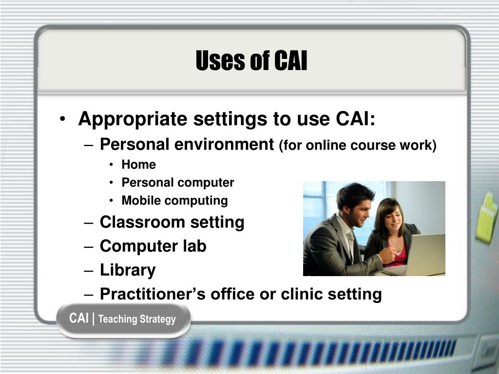 powerpoint presentation preparation of cai programme and computer based test