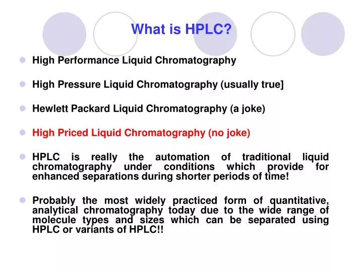 hplc powerpoint presentation pdf