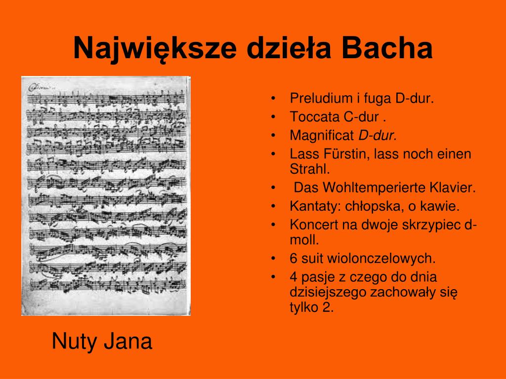 Jan Sebastian Bach Urodził Się W Eisenach Tekst Piosenki PPT - Wielcy kompozytorzy niemieccy PowerPoint Presentation, free