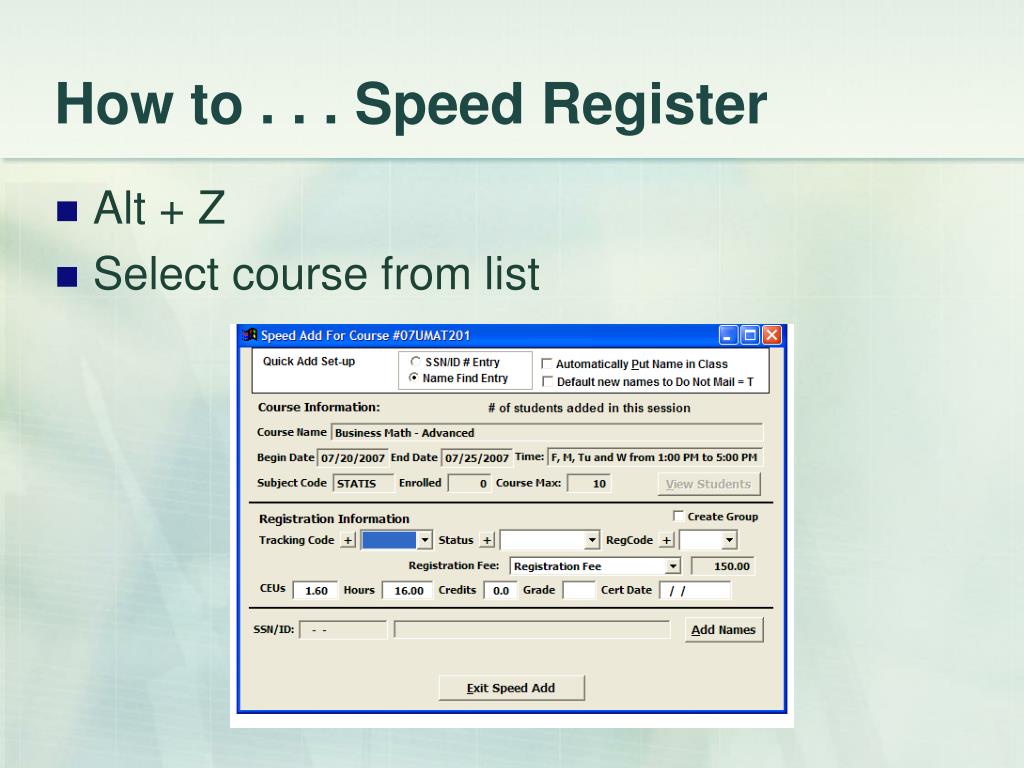 Register Speed Machine PPT - Turbo-Charging Your Registrations PowerPoint Presentation, free ...