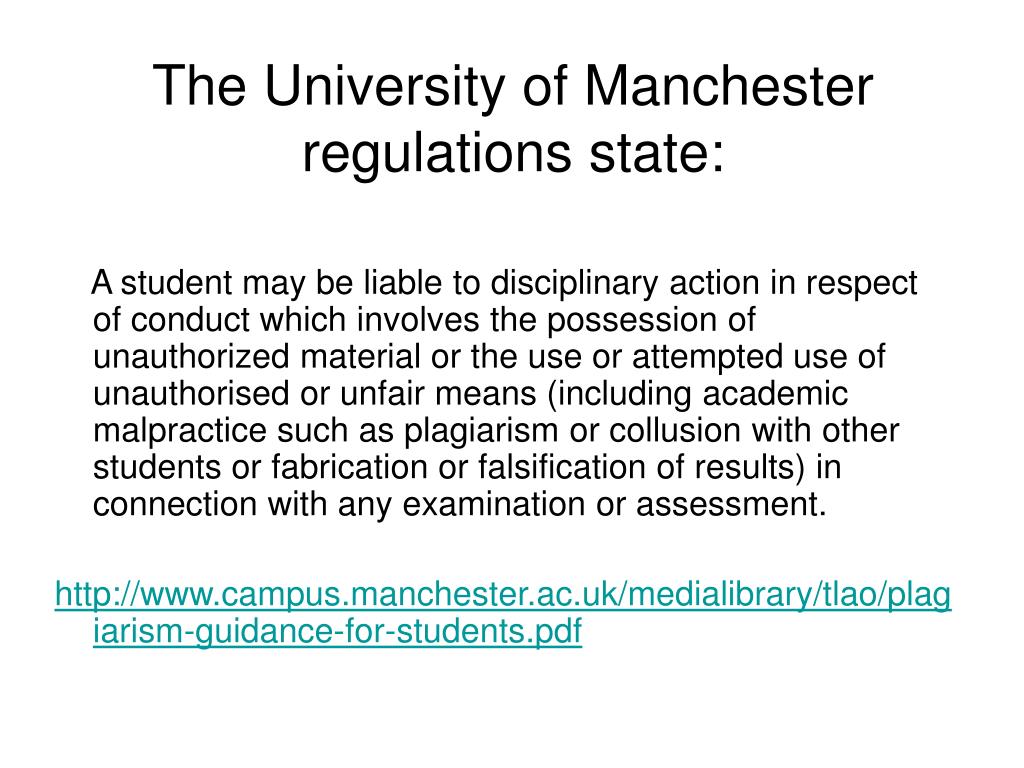university of manchester phd regulations