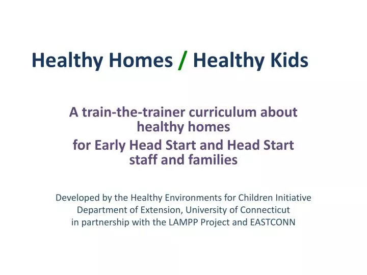 healthy homes healthy kids n.