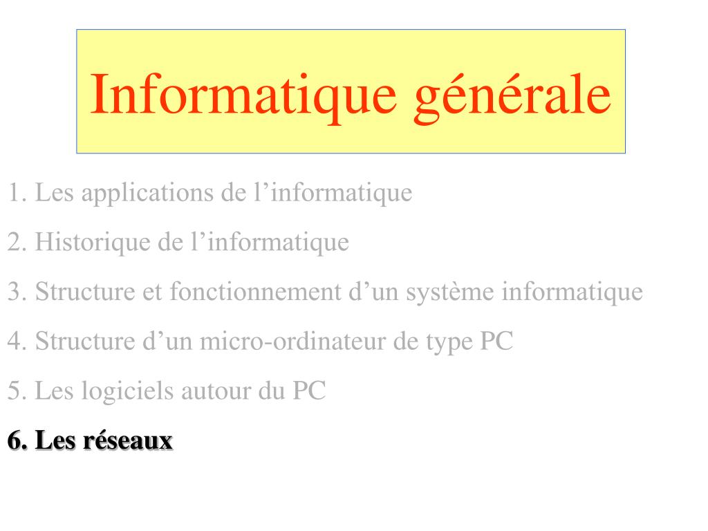 PPT - Informatique générale PowerPoint Presentation, free download -  ID:4928292