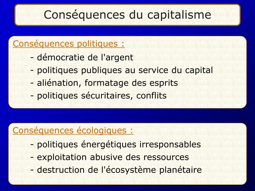 PPT Le Capitalisme PowerPoint Presentation Free Download ID 4928326