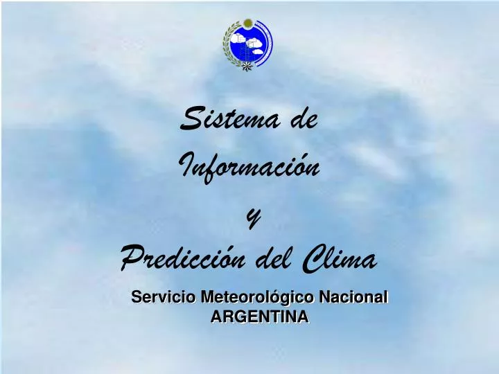 Ppt Servicio Meteorologico Nacional Argentina Powerpoint Presentation Id 4929226